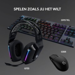 Logitech G G733 LIGHTSPEED Wireless RGB Gaming Headset – Immersive Wireless Audio & Stylish Black Design